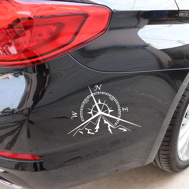 

Car Sticker Fashion Mountain Compass Rose Decal Marine Compass Navigation Car Waterproof PVC Sticker 13.7cm * 9.4cm