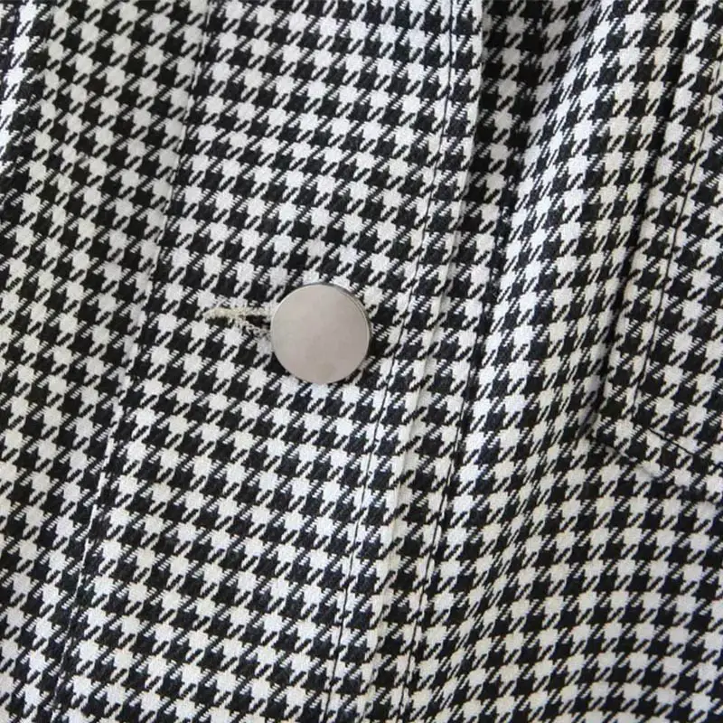 

Autumn Houndstooth Jacket Coats For Women Batwing Sleeve Single Breasted Croped Coat Female 2020 Button Vintage Ladies Jaqueta