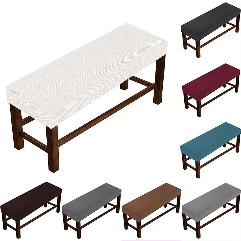 Nordic Piano Chair Cover Elastic All-inclusive Bench Covers Rectangular Solid Color Thickened Stool Dropshipping | Дом и сад