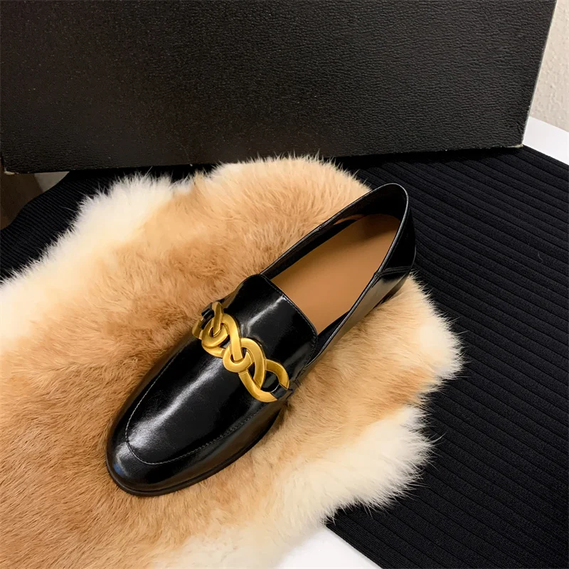 Мокасины женские из воловьей кожи дизайнерские туфли на плоской подошве с