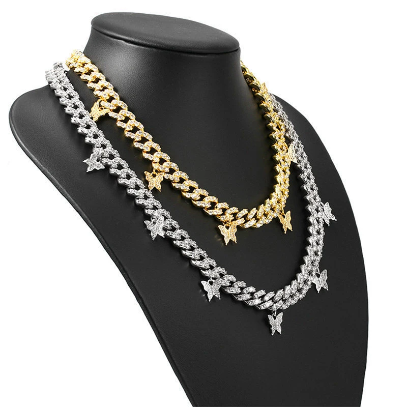 Butterfly zircon fashion ladies necklace trend hip hop style 210327-56