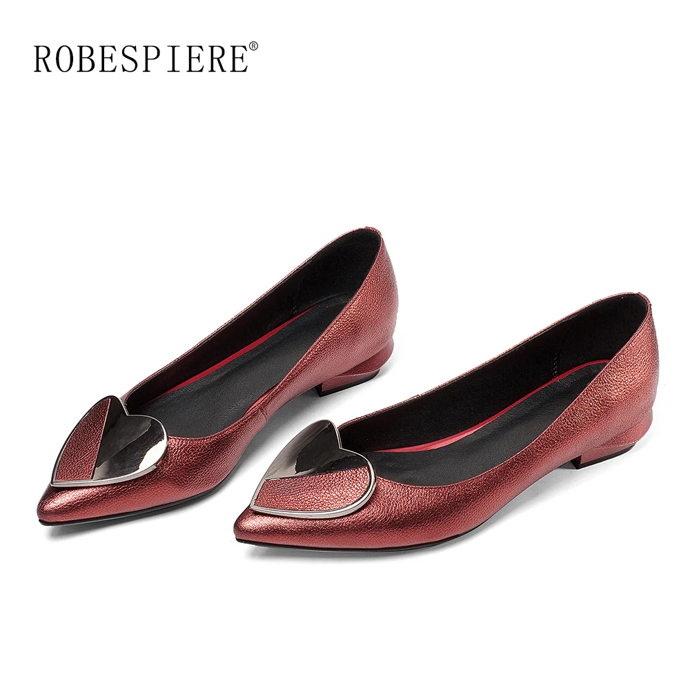 Женские туфли на низком каблуке ROBESPIERE свадебные из натуральной кожи без застежек