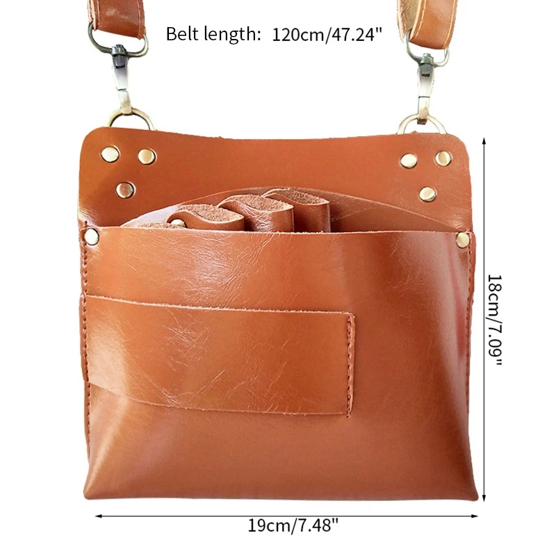 Кожаные волосы PU Ножницы сумка водонепроницаемый парикмахерский чехол для