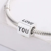 fashion new 925 sterling silver limited edition i love you dice pendant charm bracelet diy jewelry making for pandora