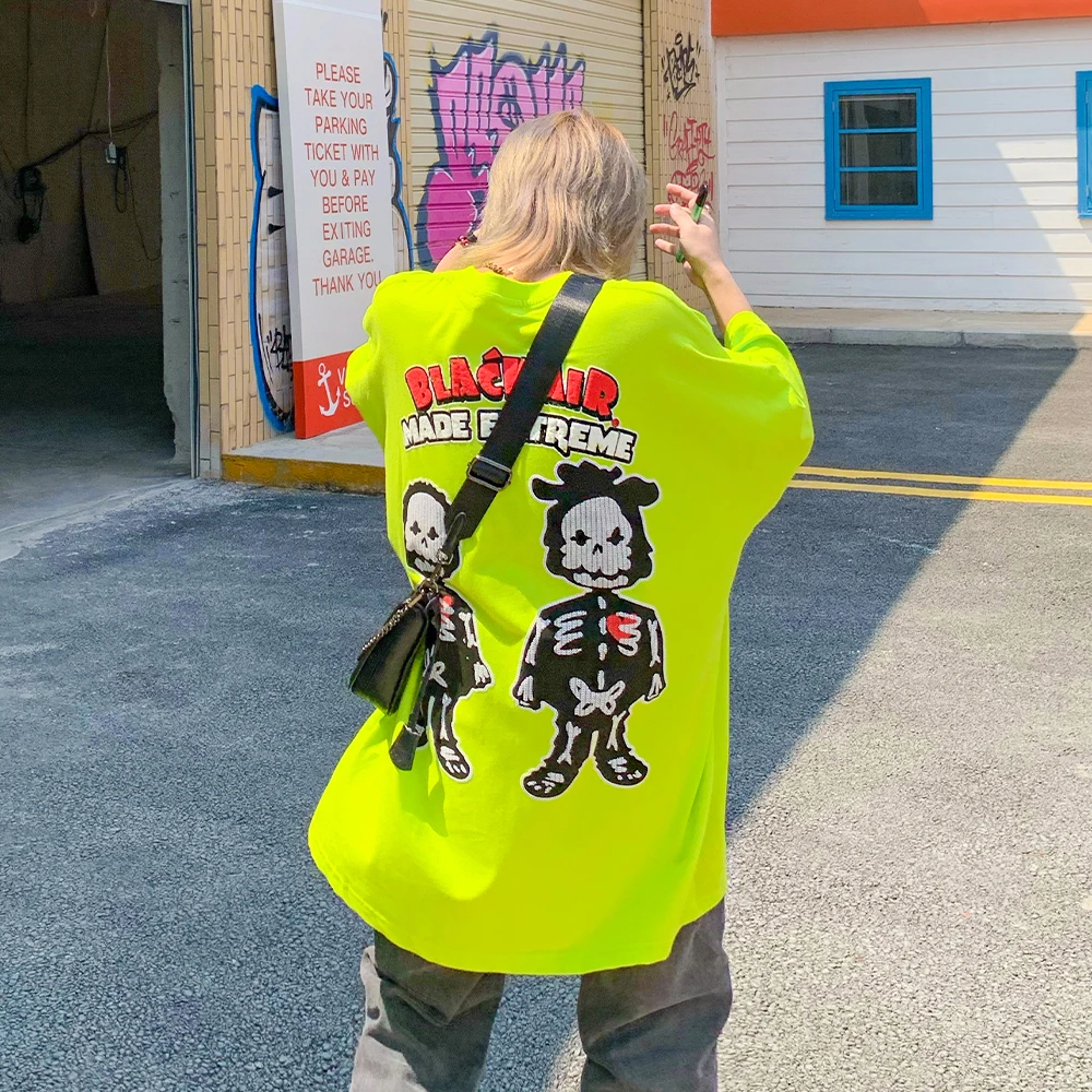

Short sleeve t-shirts men's relaxed fashion summer hip hop casual fashion cartoon top TEES