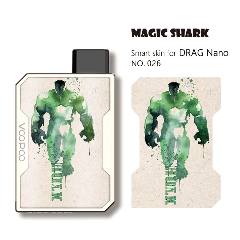 Чехол наклейка для Voopoo Drag Nano волшебная Акула Мстители капитан Марвел