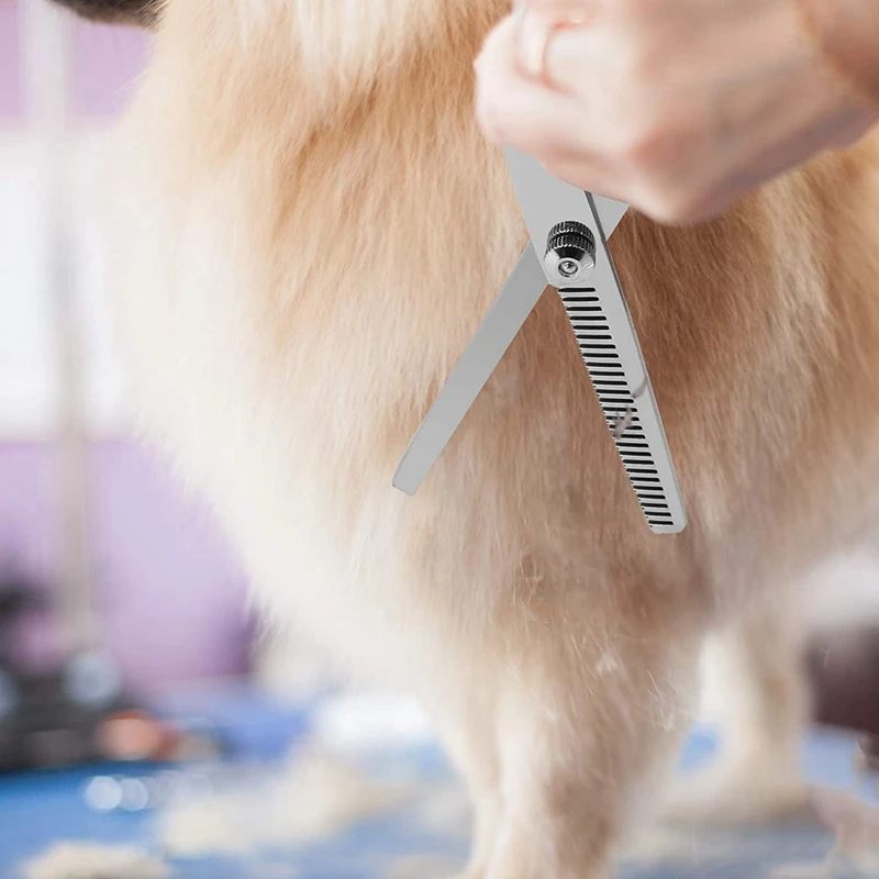 

3 Pack Dog Grooming Scissors,Stainless Steel Thinning Cutting Shears with Pet Grooming Comb for Dog Cat Hair Care