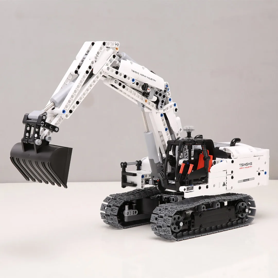 

MOC Engineering Vehicle Series Excavator Crane Dump Truck City Engineering Vehicle Automobile Building Blocks Toys for Children