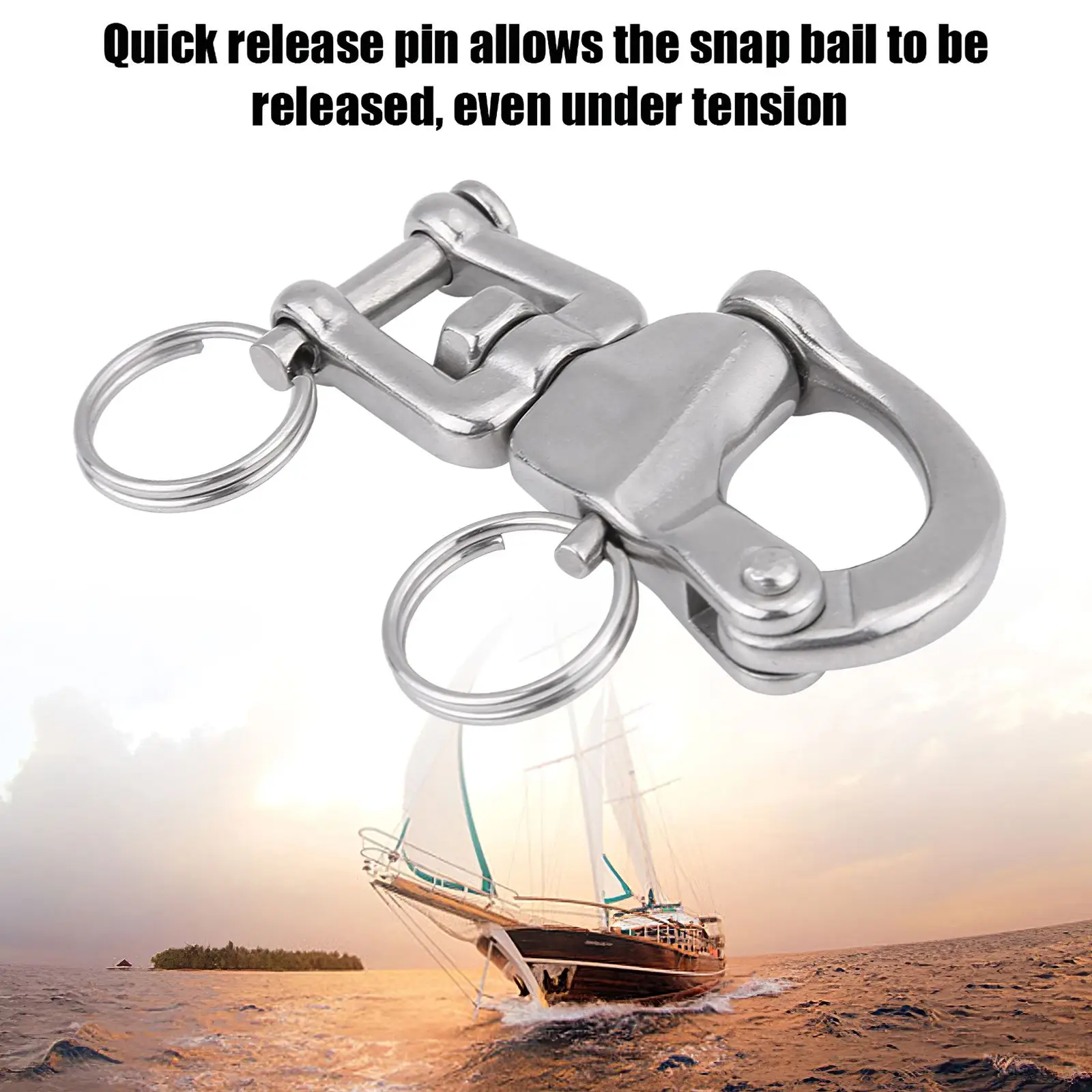 

316 Stainless Steel Swivel Snap Shackle Quick Release Simple Swivel Eye Snap Shackle for Sailing Boat Marine Spinnaker Halyard