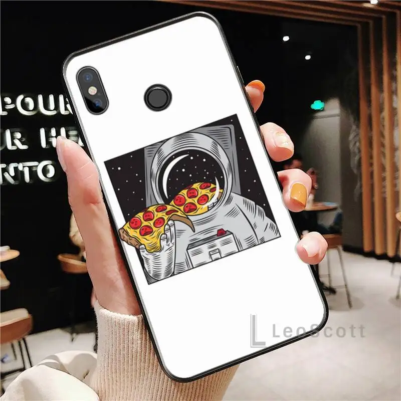 

ins pizza girl Phone Case For Xiaomi Redmi Note 4 4x 5 6 7 8 pro S2 PLUS 6A PRO