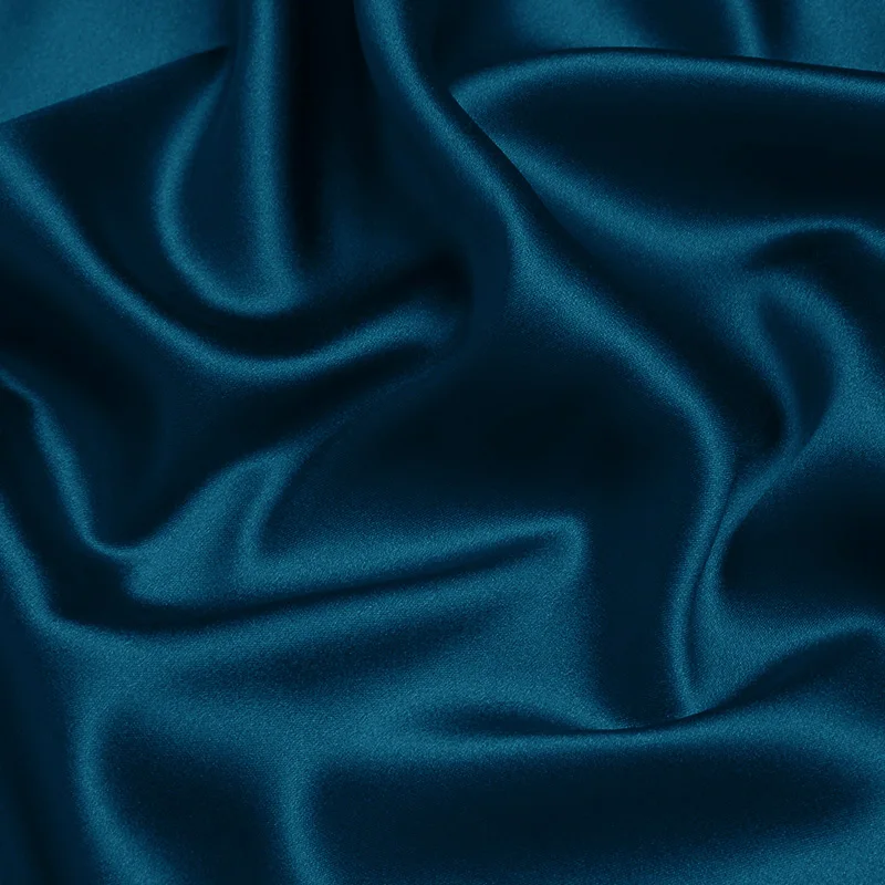 

19mm 100% silk charmeuse satin 114cm(45") width silk pajamas blue sapphire color mulberry silk NO.78