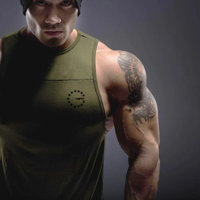 2019 новый бренд модная повседневная мужская майка для тренажерного зала