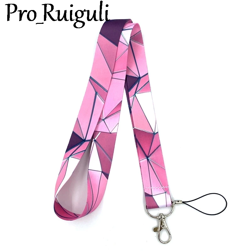 

Шнурок для ключей, крутой шейный ремешок розового цвета с рисунком в клетку для телефона, для камеры, со свистком, ID-значок, милые ленты для п...