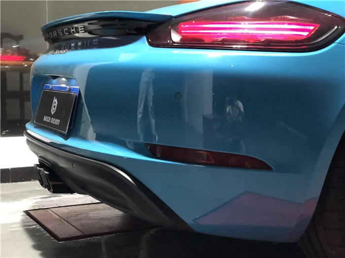 

Suitable for Round Blaened Hole Tail Throat in Modification Square Mouth of Porsche 718 Cayman Boxster