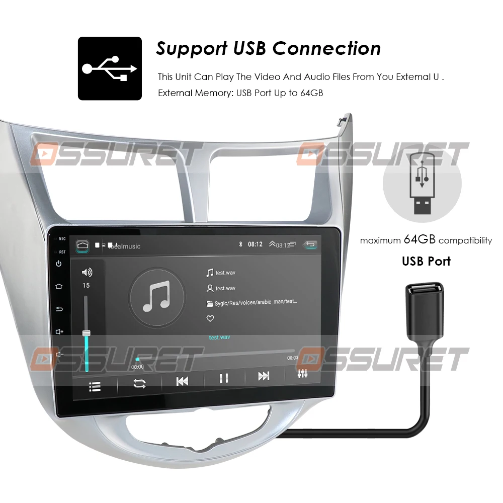 9 'ɲ din Android 0 автомобильный dvd-плеер для hyundai Solaris Accent Verna 2011-2016 радио рекордер Gps