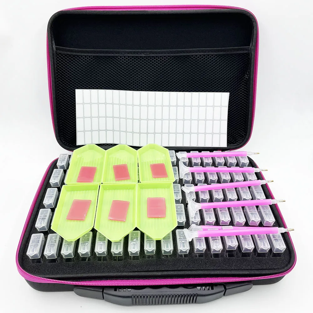 Набор для алмазной живописи вышивки крестиком контейнер инструментов баночка