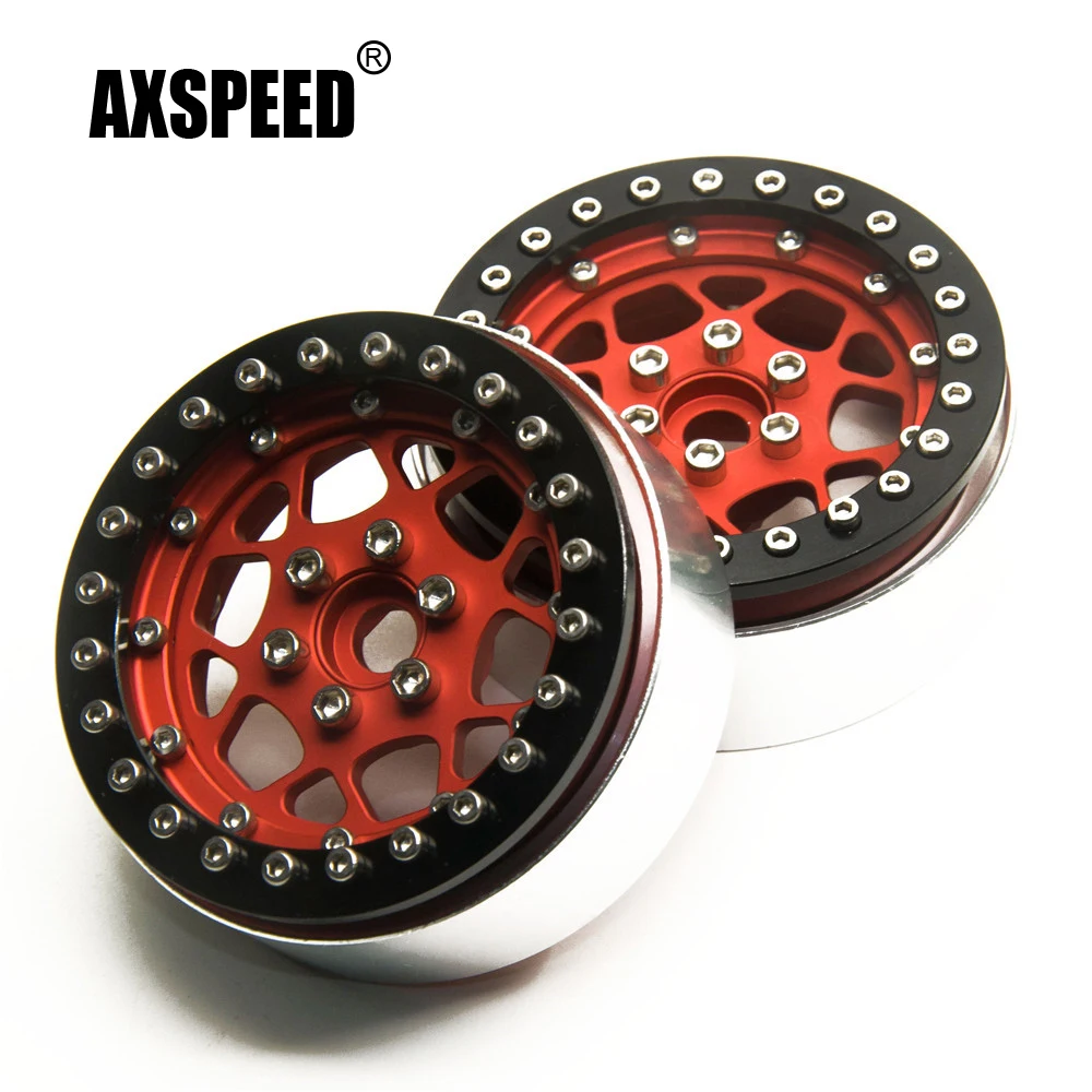 Колесная втулка AXSPEED 4 шт./лот 1/10 RC Rock Crawler сплав металла 2 дюйма колесные диски Beadlock