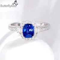 bk natural sri lanka sapphire rings for women oval real 925 sterling silver wedding engagement luxury jewelry female gifts