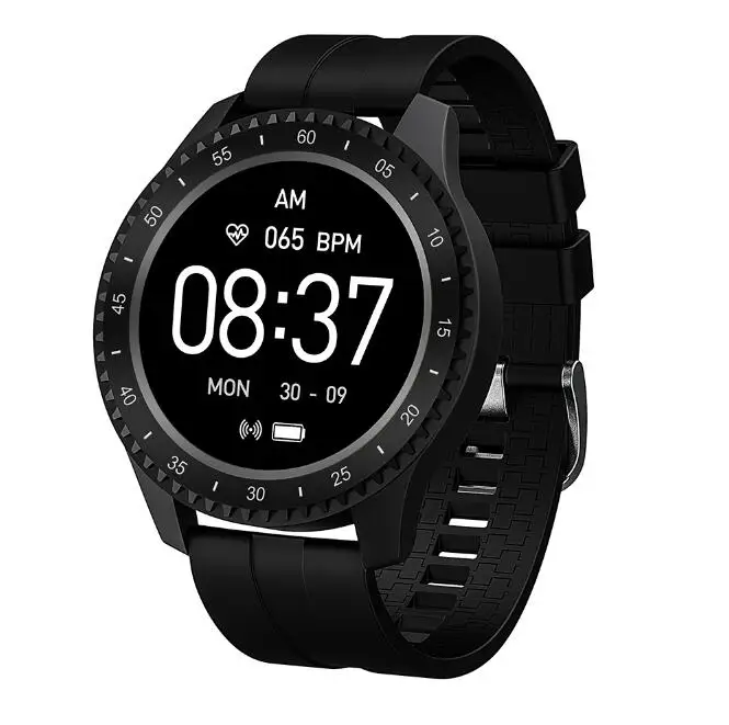 Черный F17 Bluetooth Смарт-браслет, датчик сердечного ритма, артериального давления, здоровый браслет, спортивный трекинг, шагомер, водонепроницаемые браслеты - Цвет: Черный