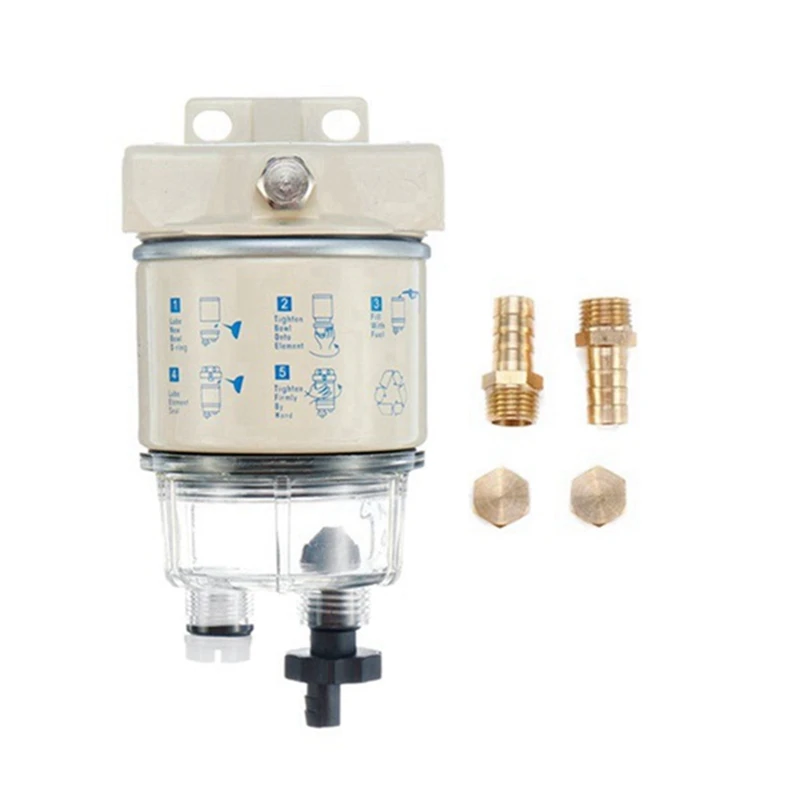 

2PCS Fuel Filter R12T R12S R12P Fuel/ Water Separator Assembly and 1 Extra Filter Engine for 120A 140R Series