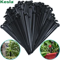 50pcs durable 14 c type hook fixed stem support holder stakes for 47mm hose drip irrigation fitting watering dripper emitter