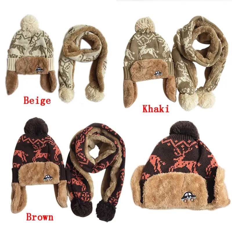 

Autumn 2pcs/lot Baby Winter Hat Scarf Children Warm Scarf For Boys Suit Beanie Hats Scarfs For Girl Boy High Quality