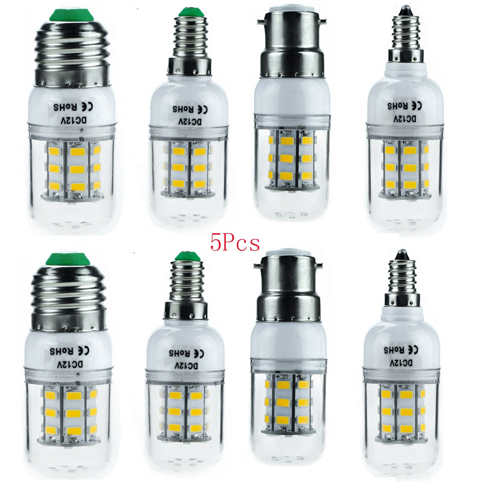 

Светодиодная лампа-Кукуруза E27 E14 E26 B22 E12 SMD5730 7 Вт 12 В 24 В