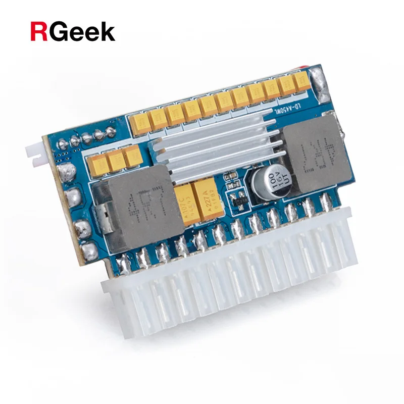 

RGEEK 450 Вт 24 контакта 12 В постоянного тока вход пиковый 450 Вт Выход Realan Mini ITX Pico PSU DC ATX ПК переключатель DC-DC ATX источник питания для компьютера