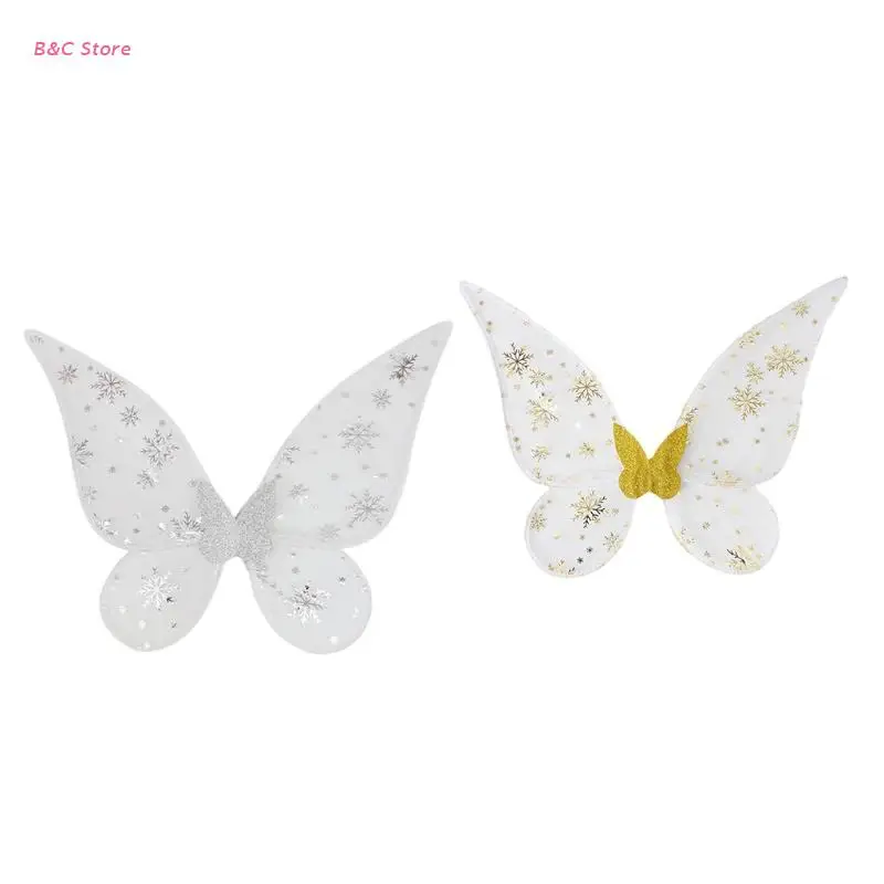 

24BC Butterfly Wings White Fairy Wings Costume Masquerade Dress Up Halloween For Little Girls Sparkle Fairy Costumes