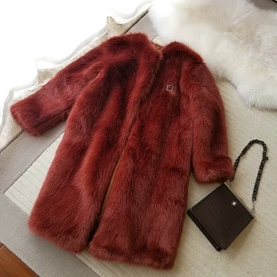 

Top High-end New Style Fashion Women Faux Fur Coat S64 One Piece Promotion high quality