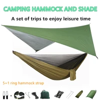 camping hammock with mosquito net and rain fly tarpportable parachute tree hammock nylon swing hammocks sun shelter rain fly