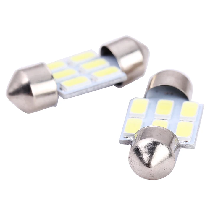

10 шт., автомобильные купольные светодиодные лампы 5630 SMD 6