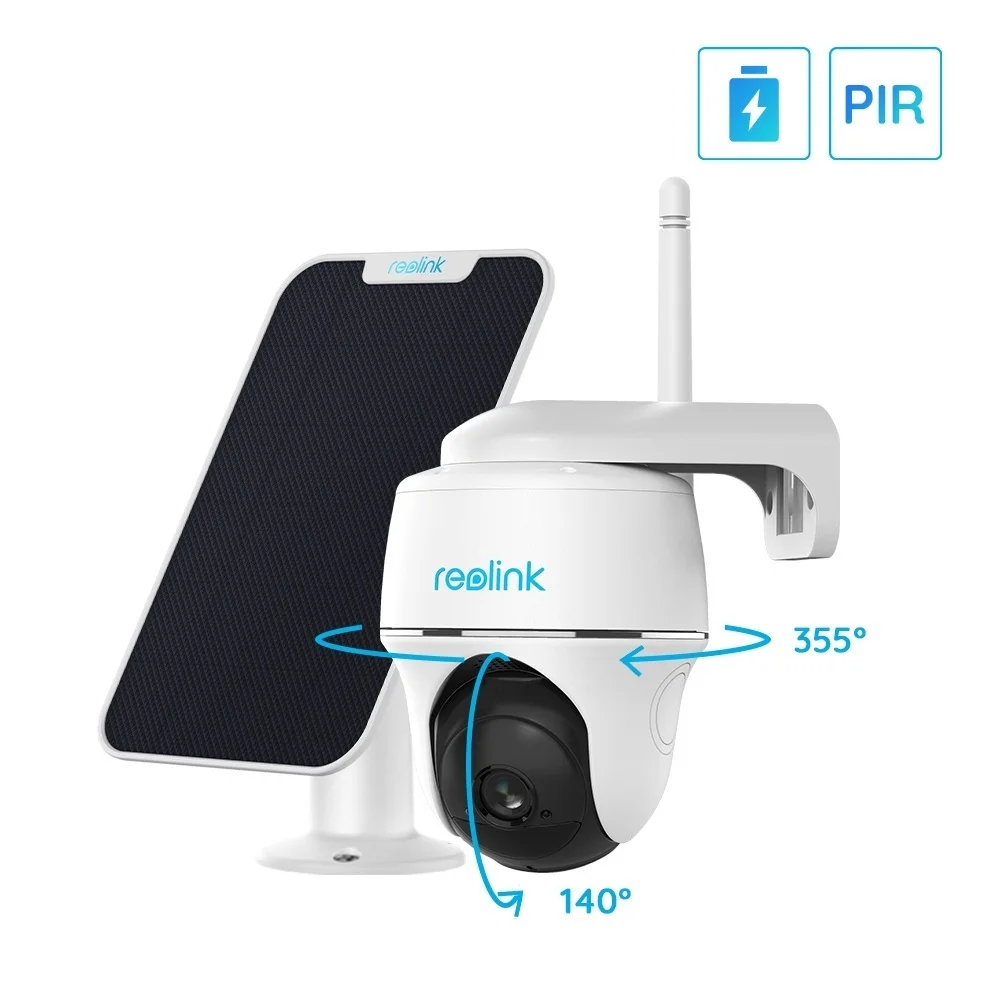 

New Argus PT w Solar Panel 1080P WiFi Camera PT Rechargeable Battery/Solar Powered Security Camera
