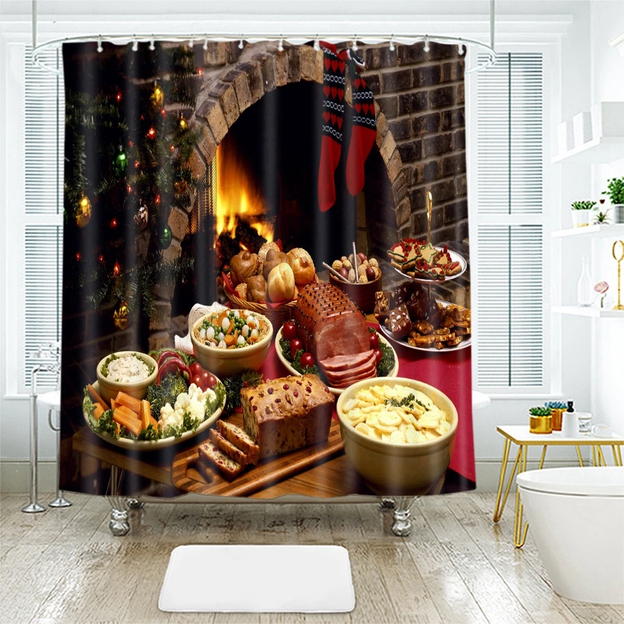 Шторы для душа с 3d рисунком водонепроницаемые плотные занавески ванной комнаты