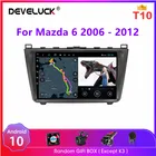 Автомагнитола на Android 10 для Mazda 6 Rui wing 2006 - 2012 мультимедийный видеопроигрыватель с сенсорным экраном динамик GPS-навигация 2 Din MP5 DVD