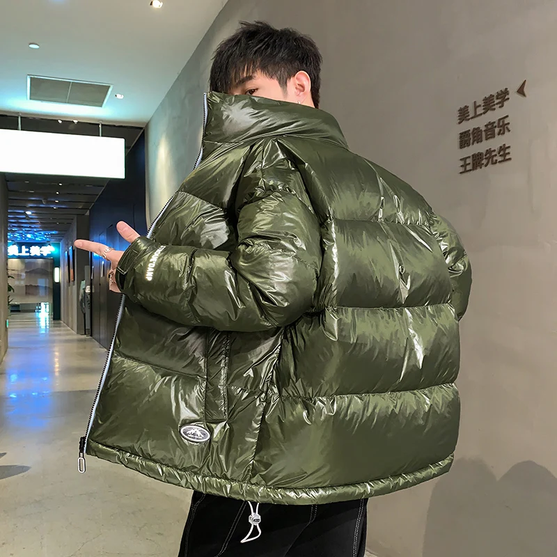 Casual Winter 90% White Duck Down Jackets Double-Side Wear Thicken Warm Mens Stand Collar Down Coats Plus Size M-4XL Top Parkas