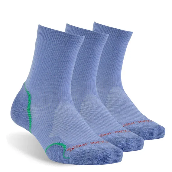 3 pair light blue Носки из мериносовой шерсти, ZEALWOOD Athletic cushit Crew hiking& походные носки, 1/3 пар - Цвет: 3 pair light blue
