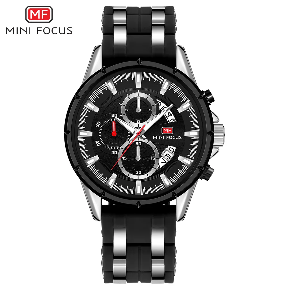 

Multi-functional sports male watch calendar luminous waterproof silicone watchband 0273G