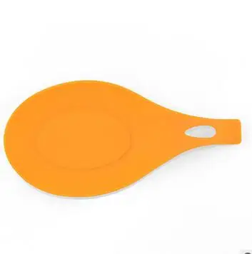 Orange Силиконовая изоляционная Подставка для ложки, жаростойкая подставка для напитков, стеклянная подставка, подставка для ложки, подставка для горшка, кухонные аксессуары - Цвет: Orange