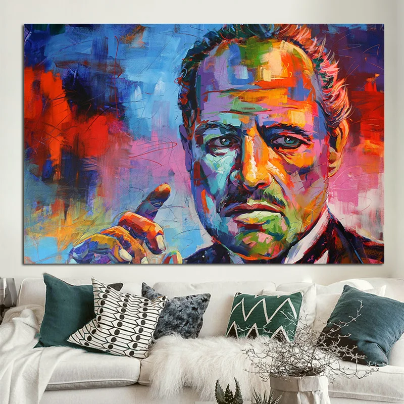 OUCAG большой фильм Крестный отец Холст Картина Искусство Современная известная