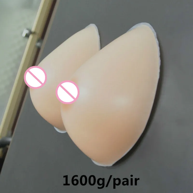 1600g/a Pair of Silicone Breast Augmentation Form Resistance Artificial Breast Augmentation EE Cup Suitable for Crossdressers