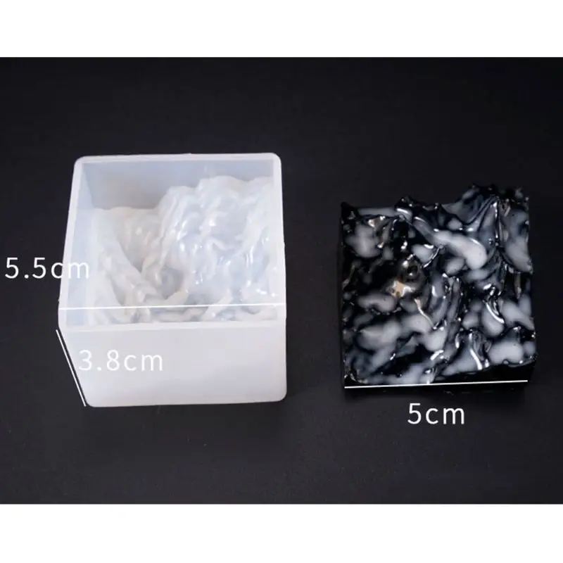 

Silicone Mold Transparent Resin DIY Double Sided Snow Mountain Mould Epoxy Resin Molds for Jewelry Craft Decoration Making Tool