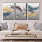 Абстрактная Картина на холсте с изображением перьев