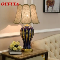 brother ceramic table lamps desk lights luxury modern contemporary fabric for foyer living room office creative bed room hotel