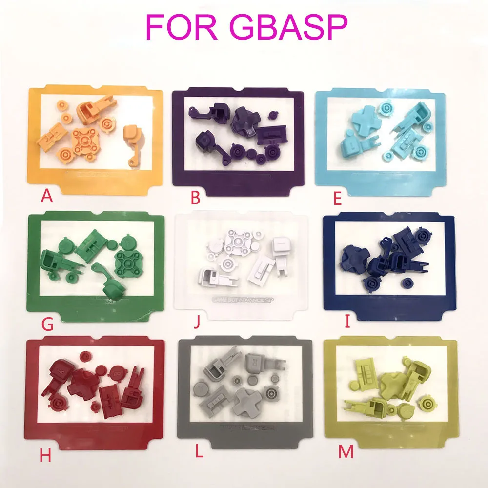 

Новый пластиковый объектив для GBA экран SP объектив для Gameboy цветная Защита объектива и комплект кнопок W/ Adhensiveparts