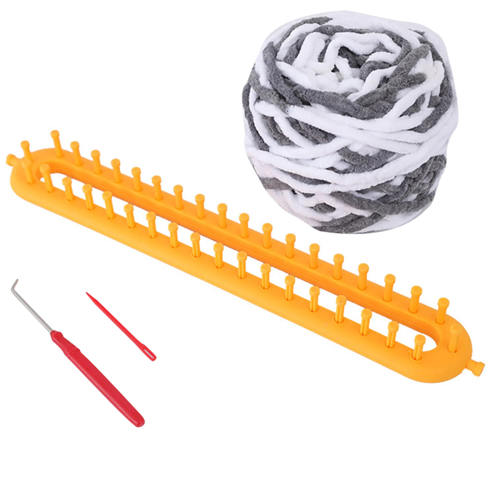 

DIY Knitting Kit Needlework Classical Knitter Wool Scarf Shawl Hand Weaving Tools Handmade Lazy Tools for Beginners PAK5