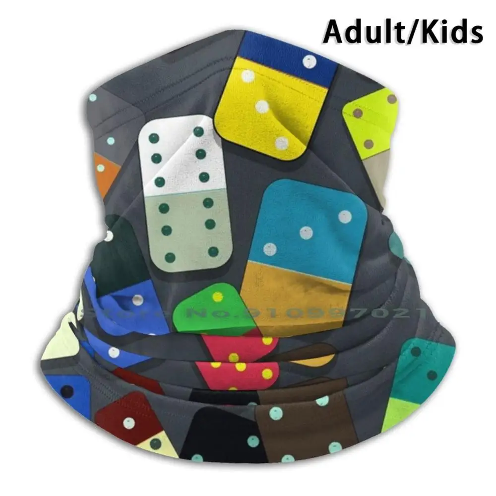 

Шарф-маска с рисунком домино, шарф-маска для шеи и лица, шарф-бандана, маска-домино, разные цвета с рисунком домино