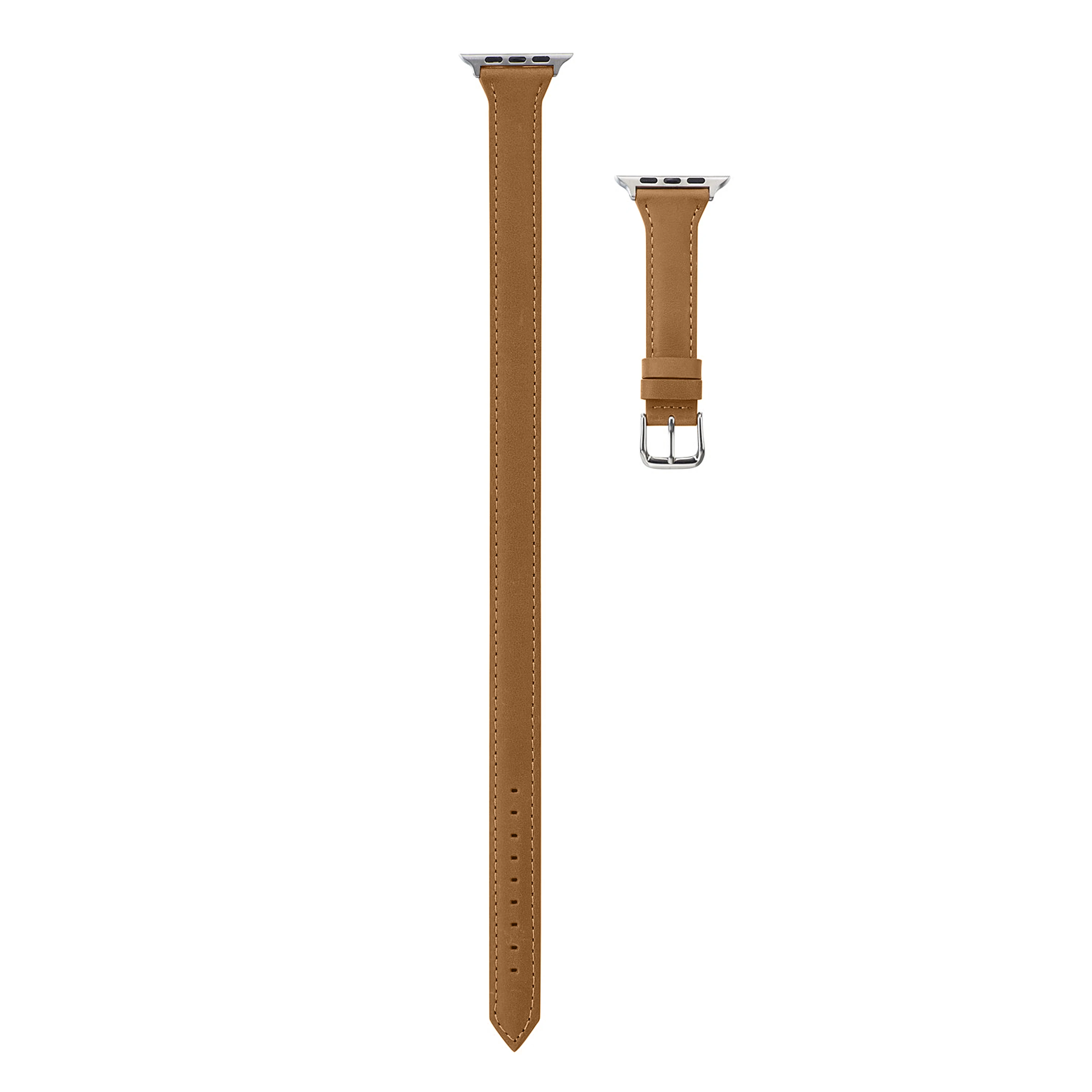 Двойной круглый ремешок для Apple Watch SE Band Series 6 5 4 3 2 тонкий браслет из натуральной