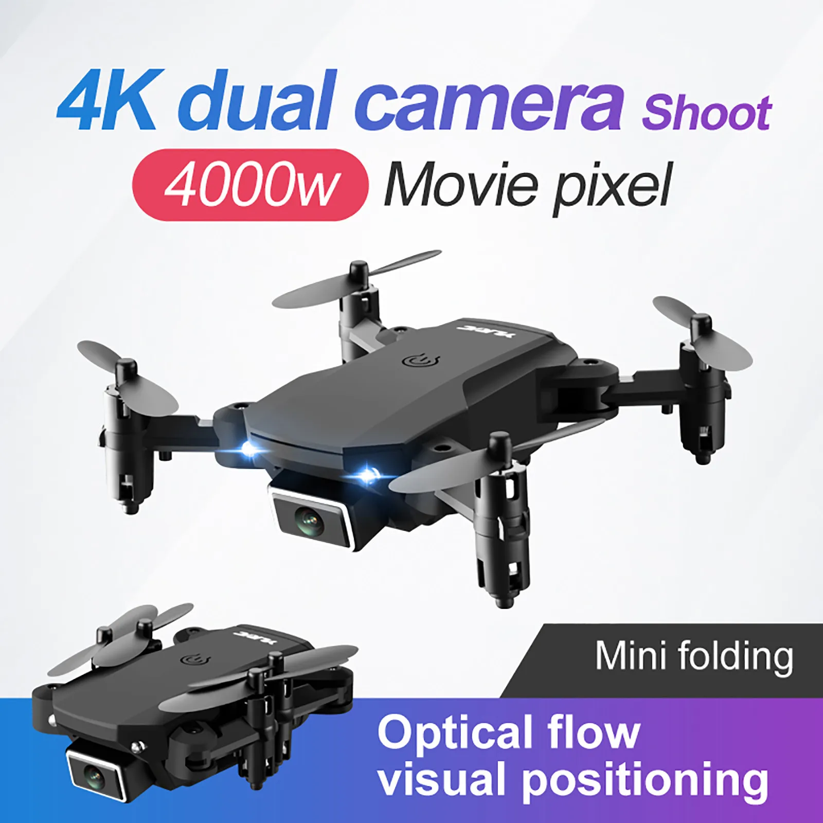 

S66 Ultralight Remote Control Mini Folding Drone 4k Camera Quadcopter Optical Flow Positioning Flight Time 15mins For Beginners