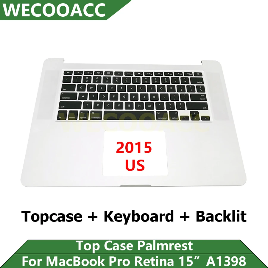 Оригинальный чехол US Topcase + клавиатура Подсветка для Macbook Pro Retina 15 дюймов A1398